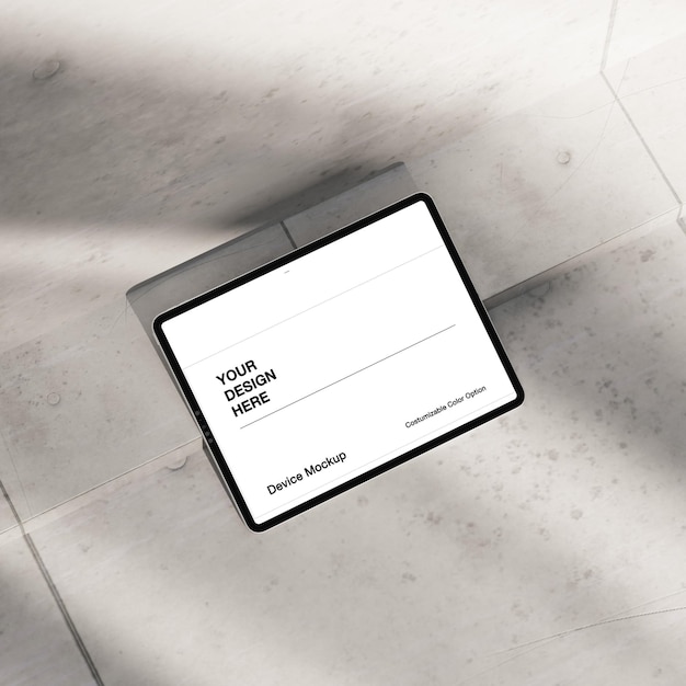 Mockup del dispositivo de marca