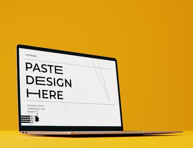 Mockup del dispositivo portátil de la pantalla