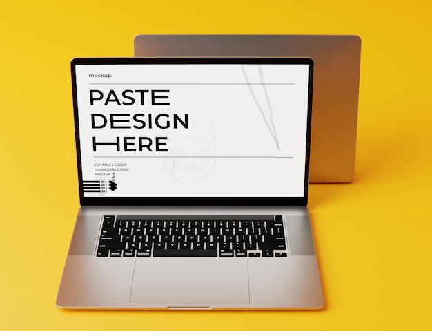 Mockup del dispositivo portátil de la pantalla