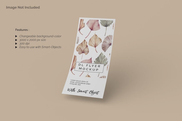 Mockup dl flyer realista