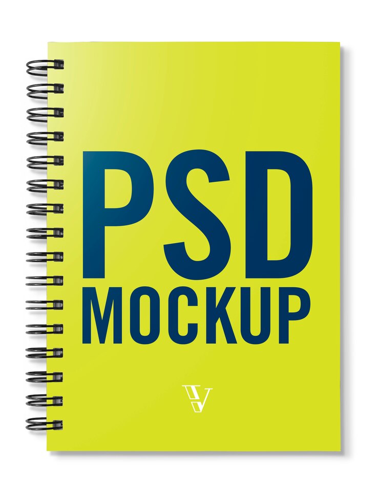 PSD mockup do caderno de capa