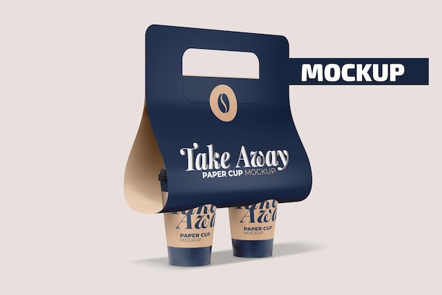 Mockup do copo de papel para levar