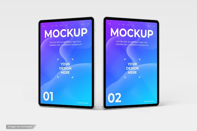 PSD mockup do ecrã do tablet