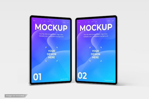 PSD mockup do ecrã do tablet