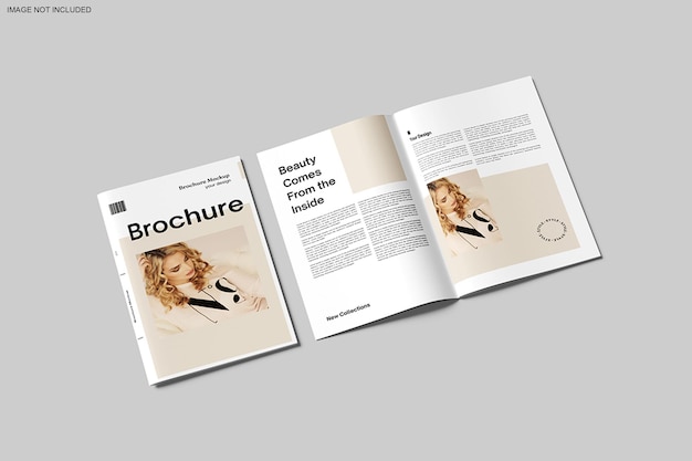 PSD mockup do folheto da revista