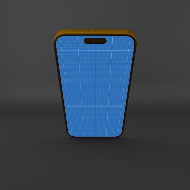 Mockup do Gold Phone 15 Pro