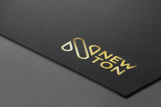 Mockup do logotipo do PSD New Ton Black