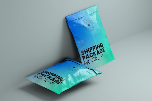 Mockup do pacote de envio em PSD