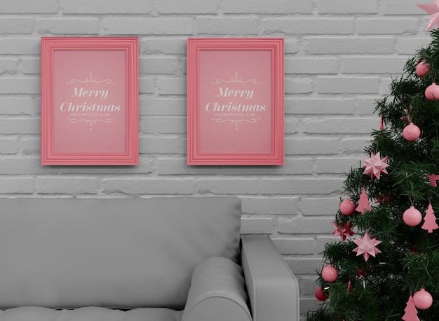 Mockup do quadro de natal