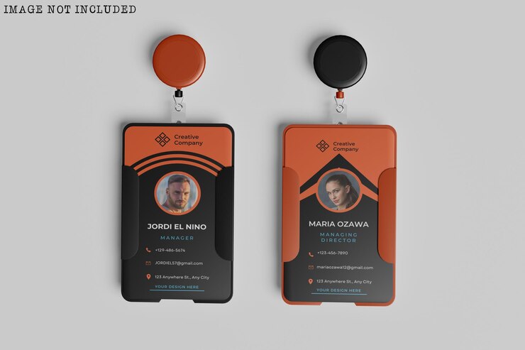 Mockup do titular do cartão de identificação