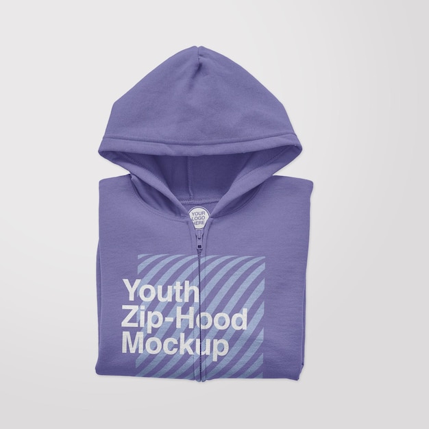 Mockup dobrado da juventude ziphood