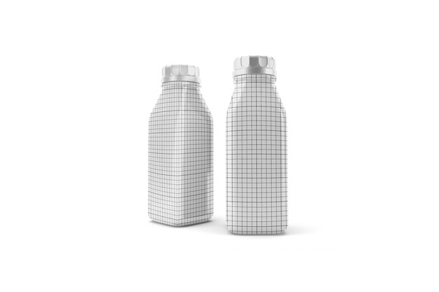 Mockup de dos botellas de plástico transparentes para bebidas