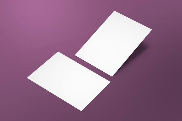 Mockup de dos carteles con fondo de lavanda