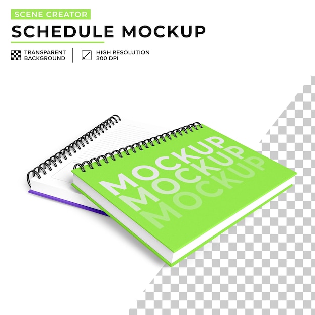 Mockup de dos horarios sin fondo