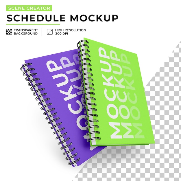 Mockup de dos horarios sin fondo