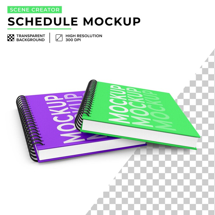 PSD mockup de dos horarios sin fondo