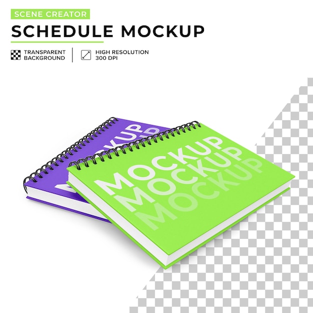 PSD mockup de dos horarios sin fondo