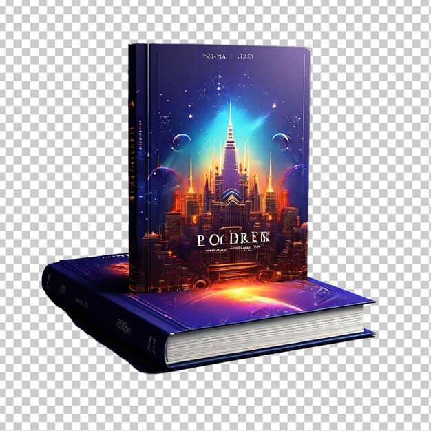 PSD mockup de dos libros apilados