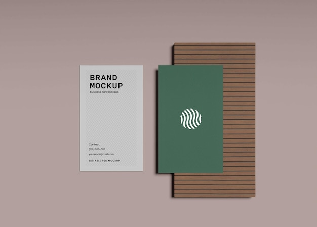 Mockup de dos tarjetas de visita
