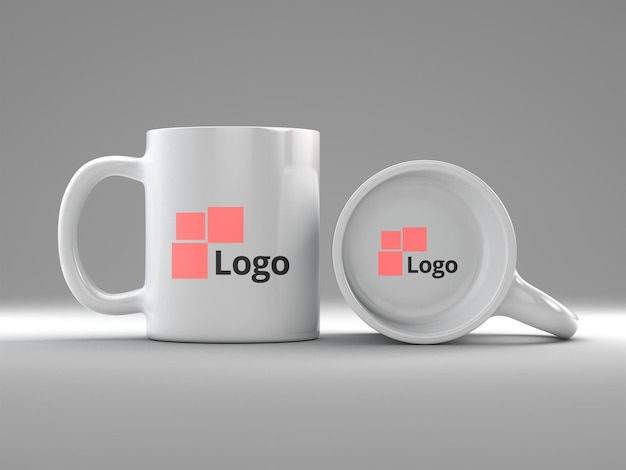 PSD mockup de dos tazas