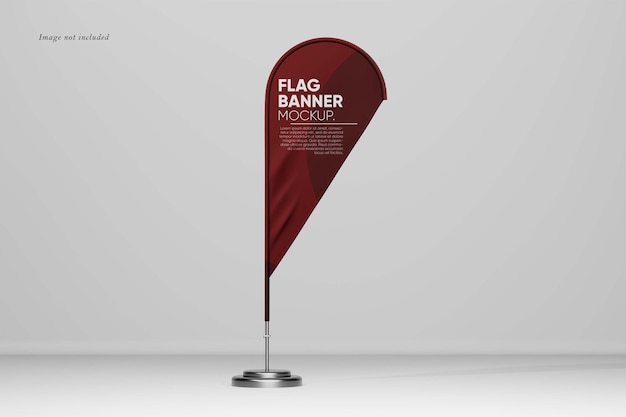Mockup de drapeau pour la publicité et l'image de marque
