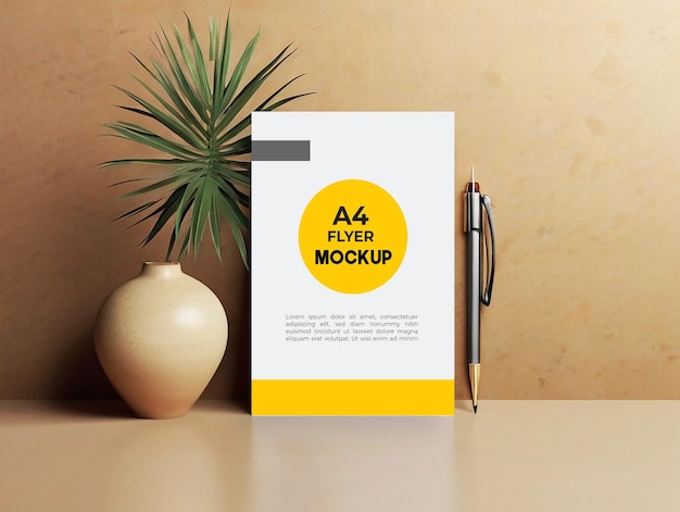 PSD mockup du dépliant psd