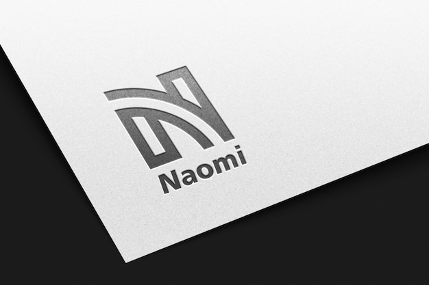 Mockup du logo à fond blanc