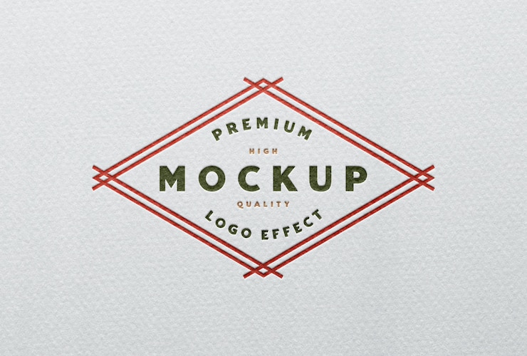PSD mockup du logo premium en pleine couleur