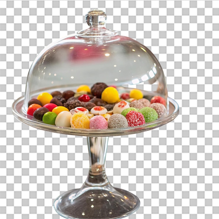 PSD mockup de dulces de vidrio aislados sobre un fondo transparente