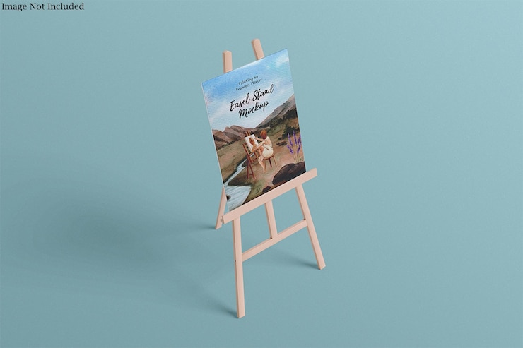 PSD mockup de easel (en inglés)