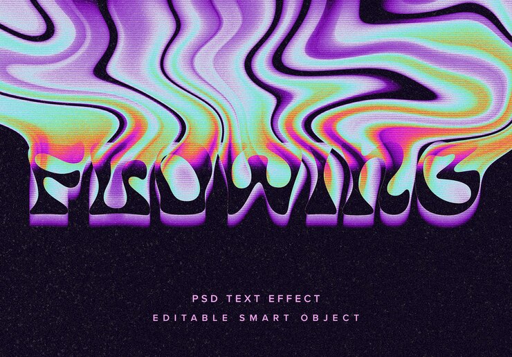 PSD mockup de efecto de texto en desintegración