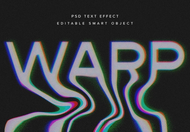 Mockup del efecto de texto de fusión
