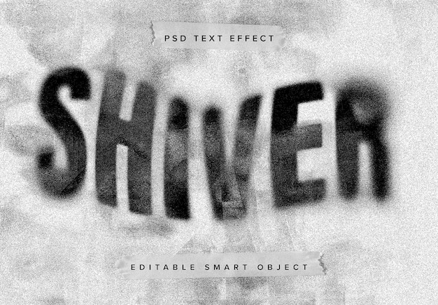 Mockup d'effet de texte grunge texturé