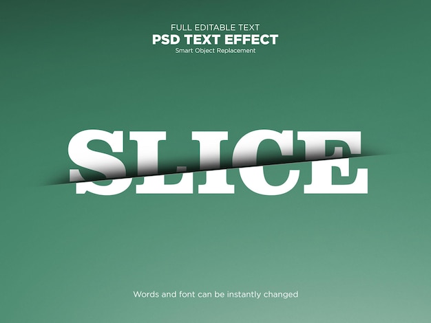 mockup effetto carta affettata in psd