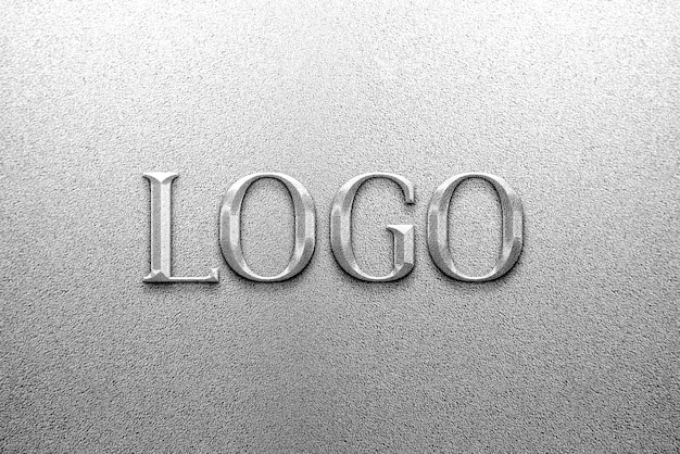 Mockup effetto logo in metallo