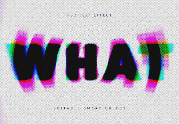 Mockup effetto testo mezzetinte trippy