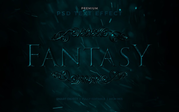 Mockup effetto testo PSD fantasy