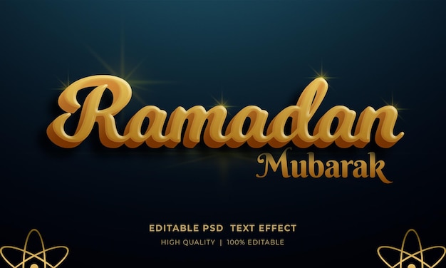 Mockup effetto testo Ramadan