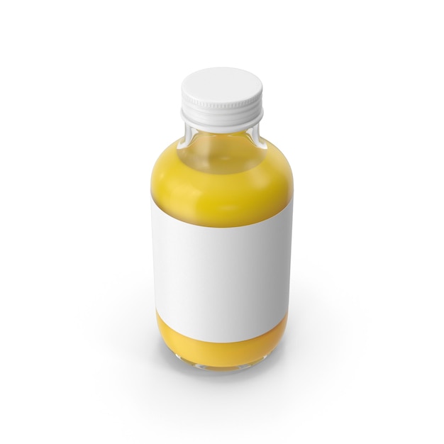 Mockup einer gelben Saftflasche