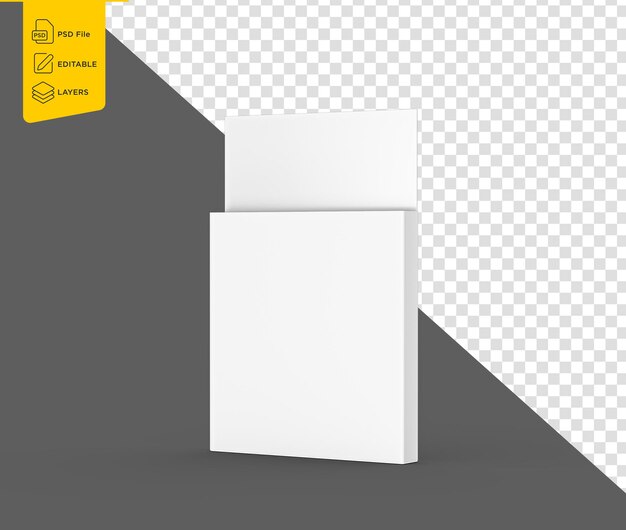 Mockup einer leeren weißen Kartonbox, die vertikal für die Verpackung von Stift- und Farbstift 3D steht