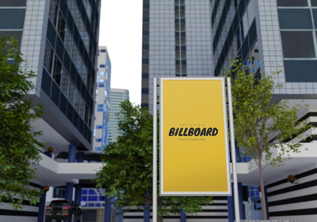 Mockup einer rechteckigen Plakatwand Psd