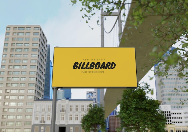 Mockup einer rechteckigen Plakatwand Psd