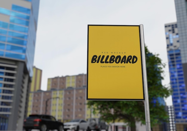 Mockup einer rechteckigen Plakatwand Psd