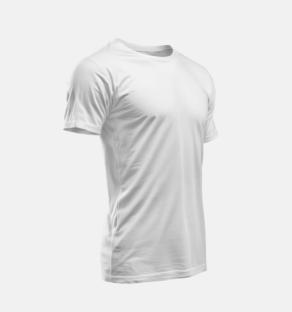 Mockup eines schwimmenden Männer-Crew-Hals-T-Shirts