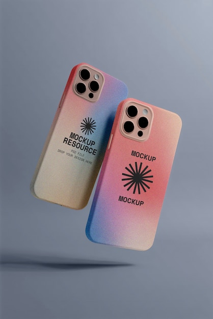 Mockup eines weißen Telefongehäuses