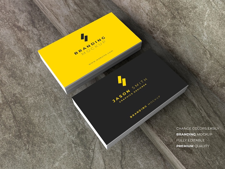 Mockup elegante biglietto da visita