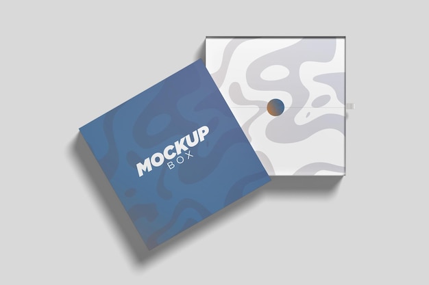 MOCKUP Elegante caja de regalo moderna para el marketing