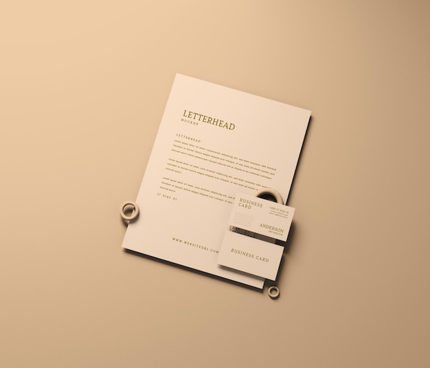 Mockup elegante de papelería