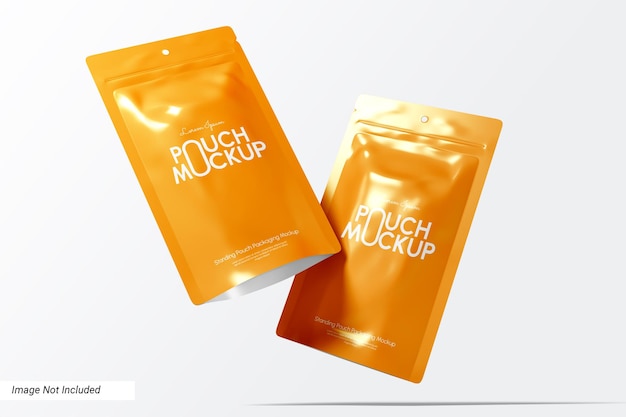 Mockup de embalaje de bolsa de pie