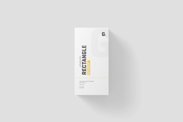 Mockup de embalaje de caja rectangular